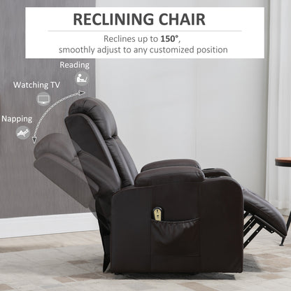 Sillón reclinable y elevador eléctrico de cuero sintético