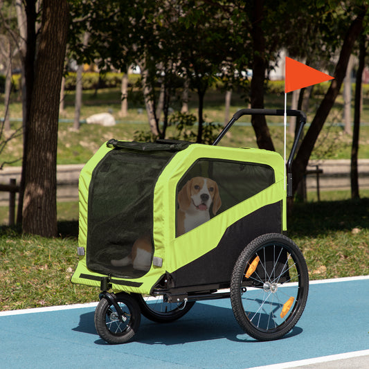 Dog Bike Trailer 2-in-1 Large Dogs 30 kg
