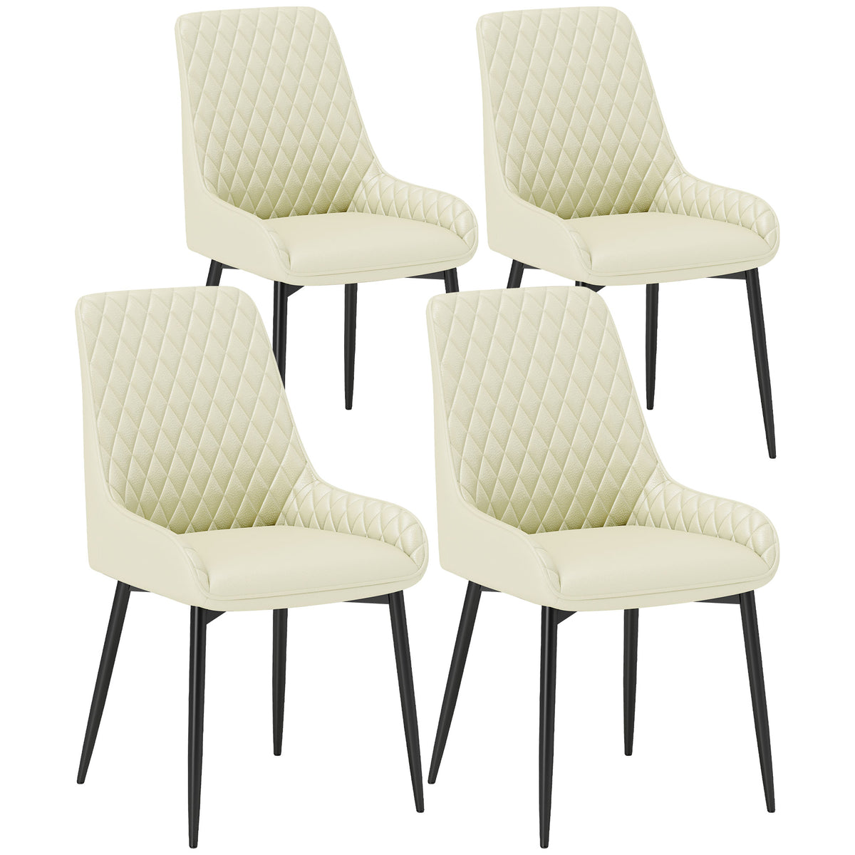 Juego de 4 sillas de comedor tapizadas