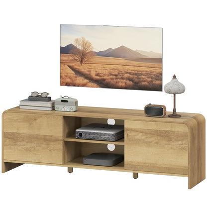 Mueble de TV estilo nórdico con armarios y estantes