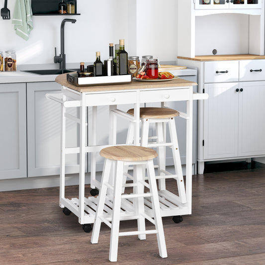 Drop leaf kitchen trolley — Set of 3