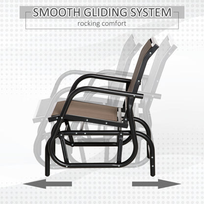 Outdoor Steel Patio Glider Chair