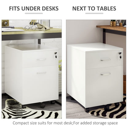 Mobile locking filing cabinet