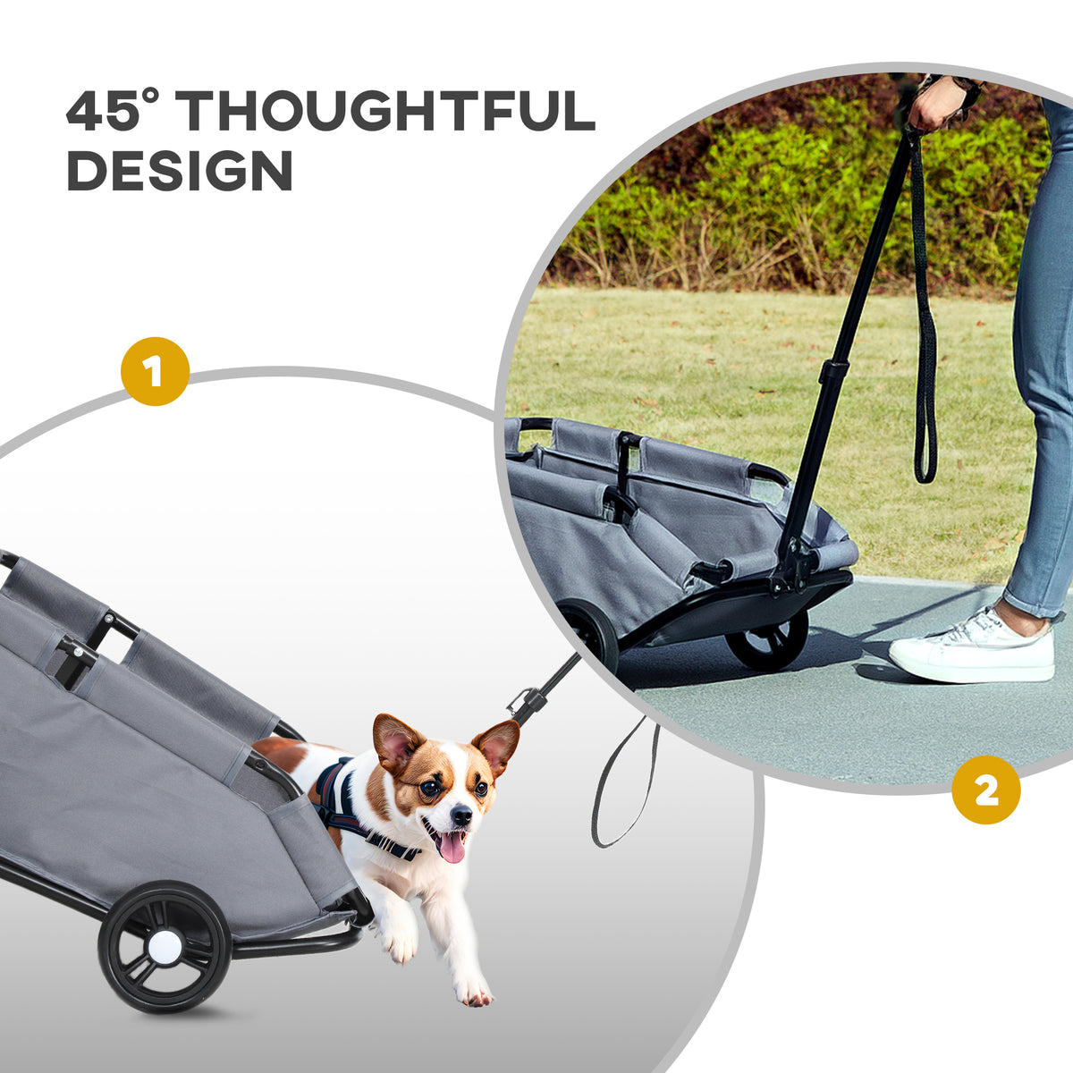 Lightweight folding pet stroller