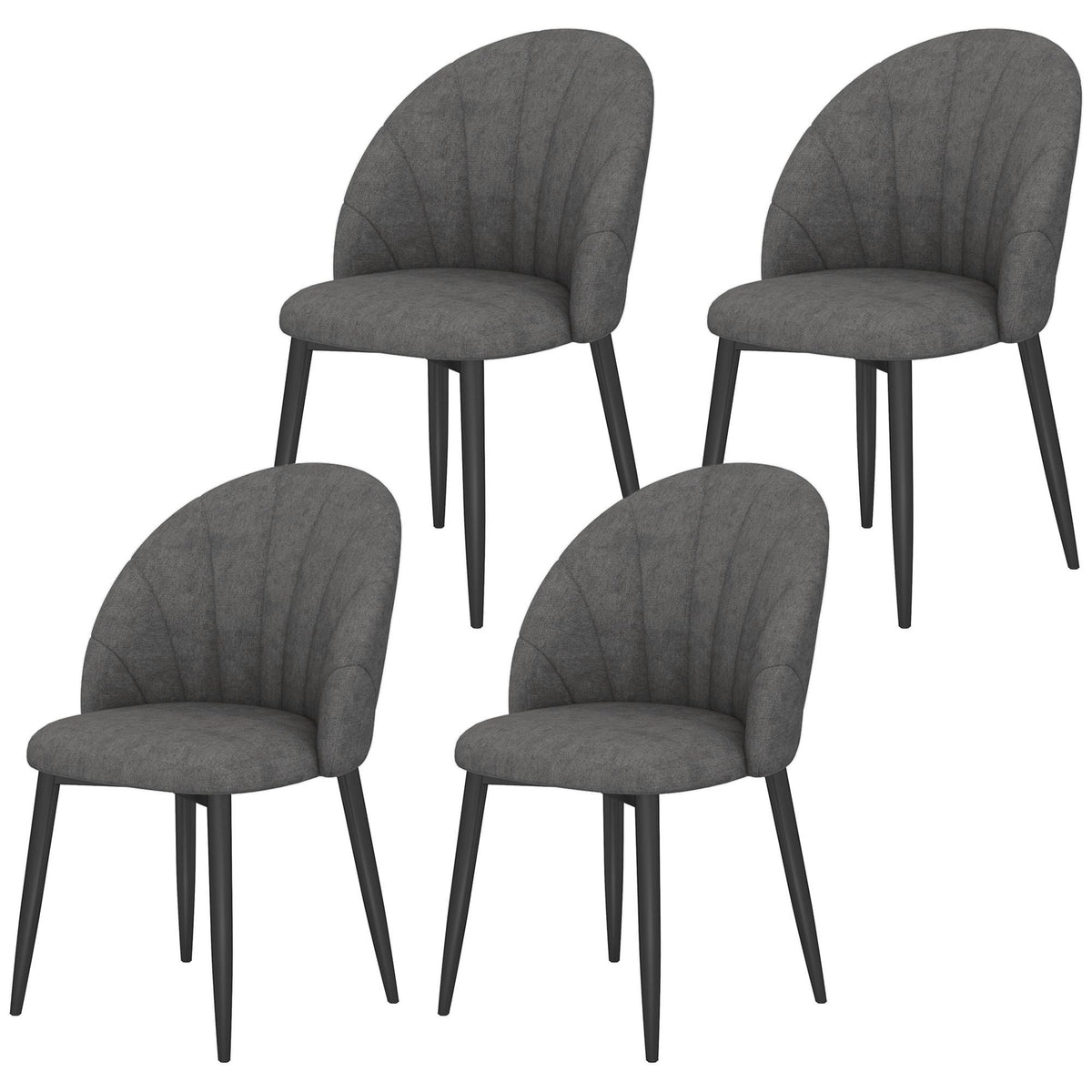 Dining chairs upholstered set of 4