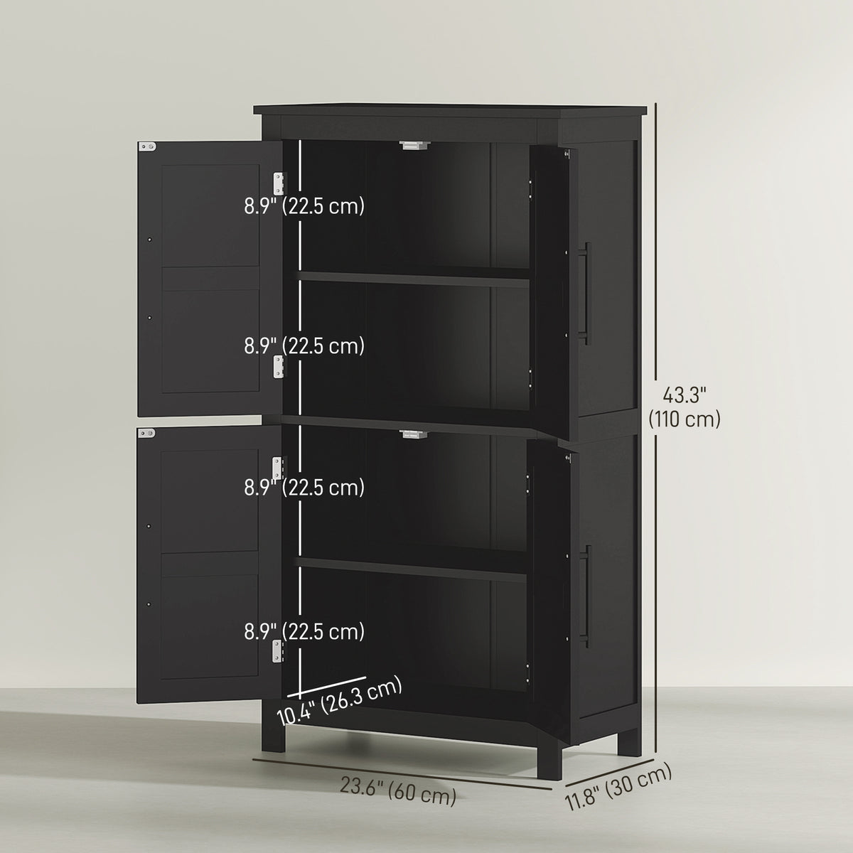 Farmhouse bathroom storage cabinet
