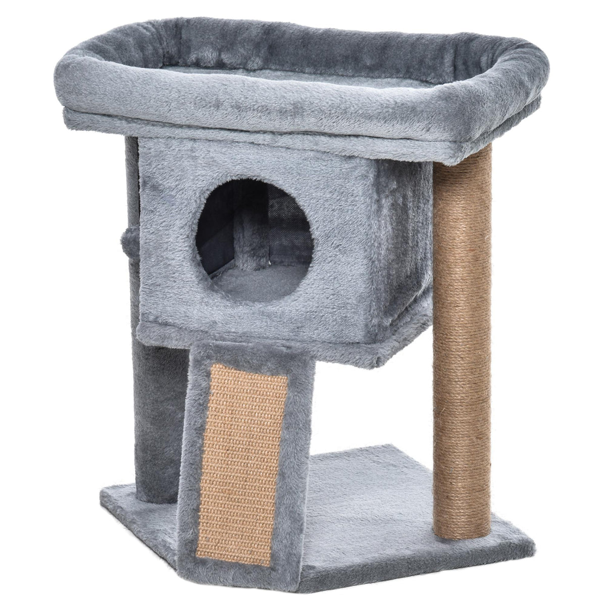 Compact Cat Tower with Perch and Cat House