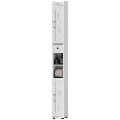 Narrow bathroom storage cabinet farmhouse style
