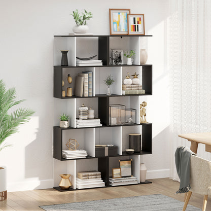 Librería geométrica de 5 niveles en forma de S