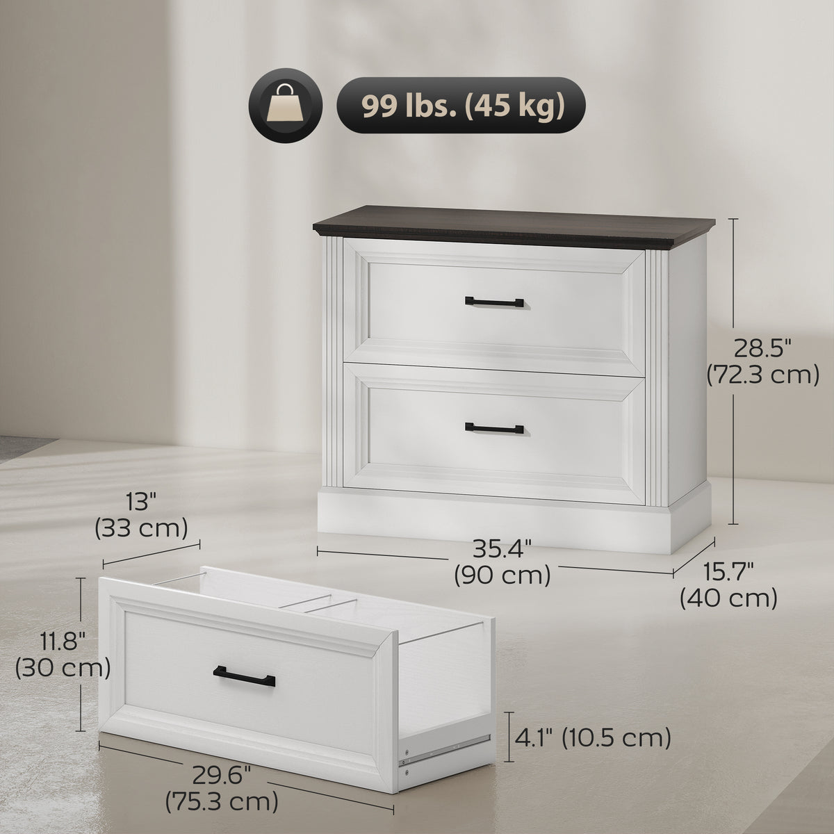 Lateral filing cabinet farmhouse style