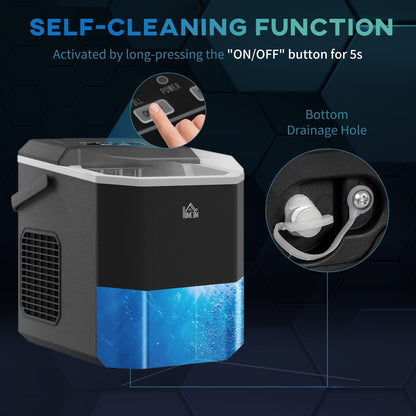 Portable Self-Cleaning Ice Maker 26 lbs/24 hrs