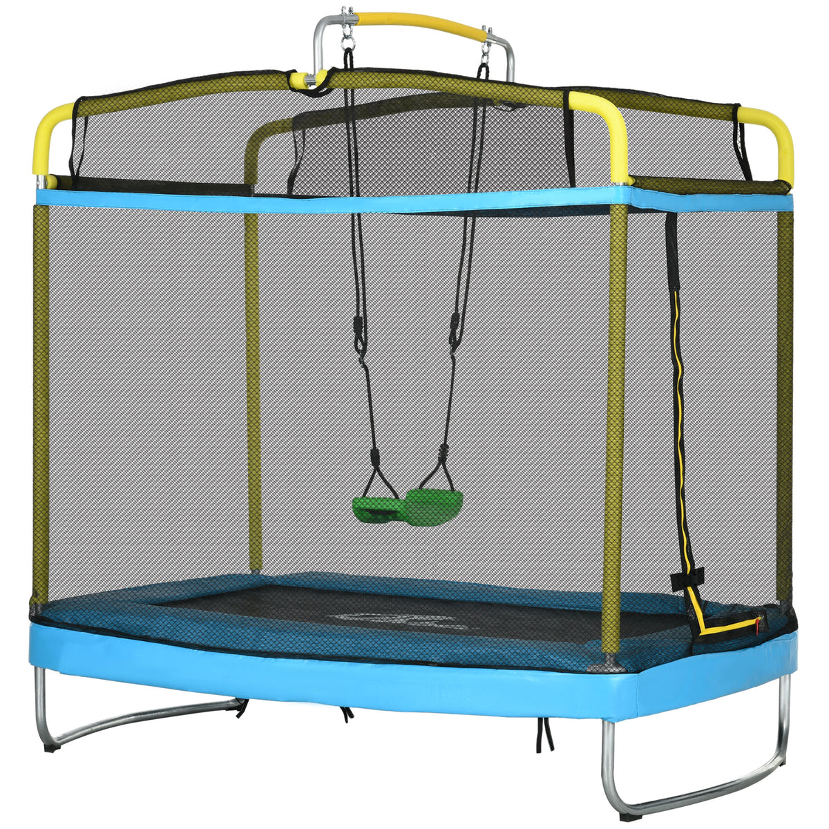 Kids Trampoline with Safety Net and Swing