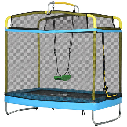Kids Trampoline with Safety Net and Swing