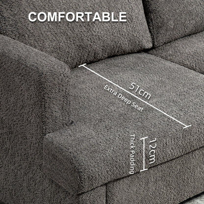 2-Seater Chenille Loveseat Sofa with Washable Cushions