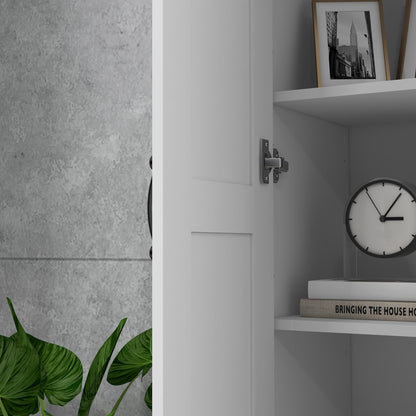 Tall kitchen pantry storage cabinet made of particle board