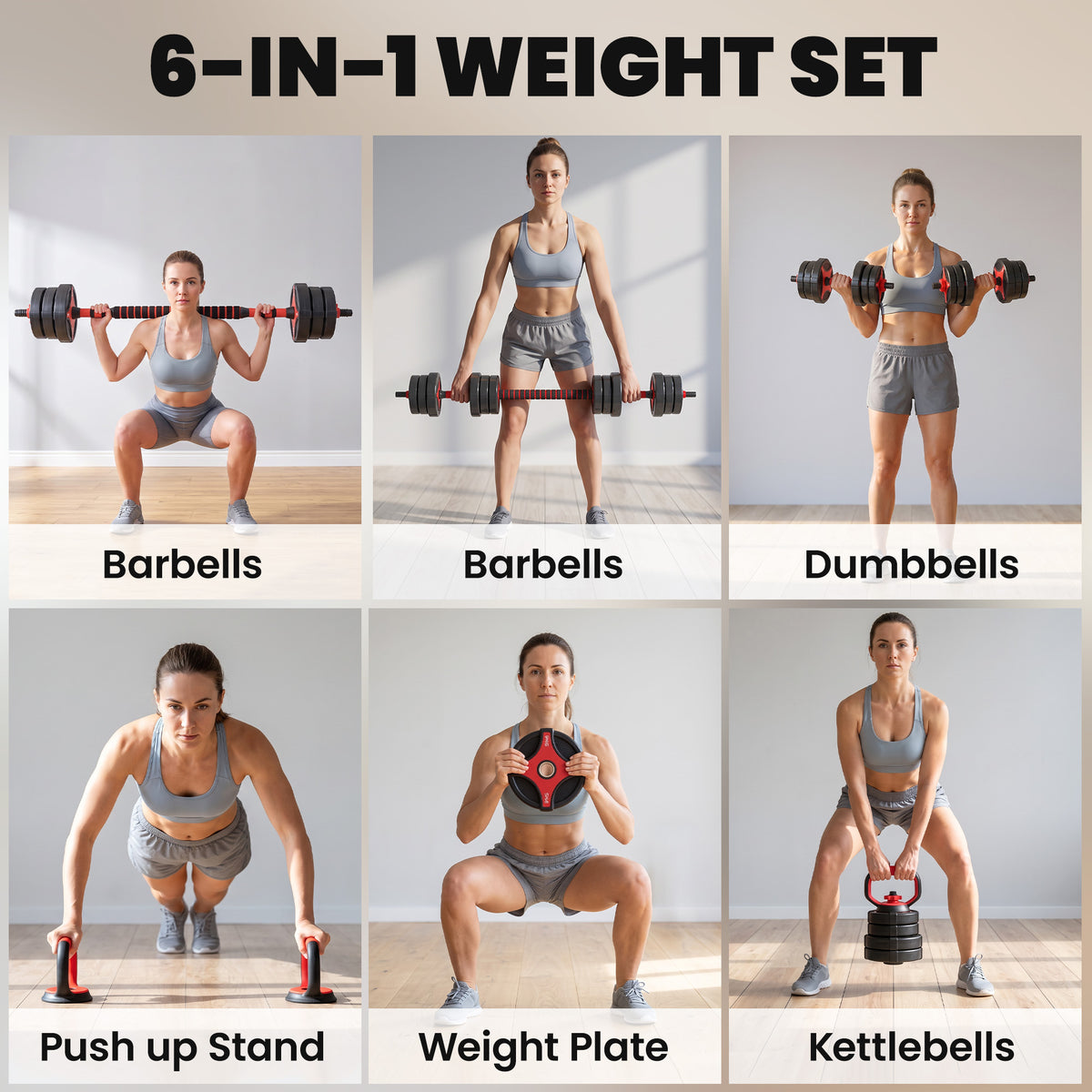 5-in-1 Adjustable Dumbbell Set 30 kg