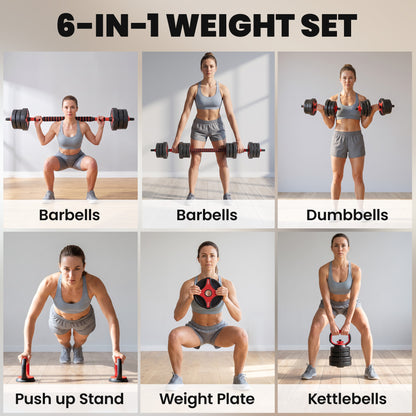 5-in-1 Adjustable Dumbbell Set 30 kg