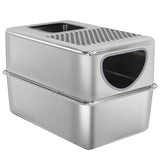 Enclosed Stainless Steel Cat Litter Box
