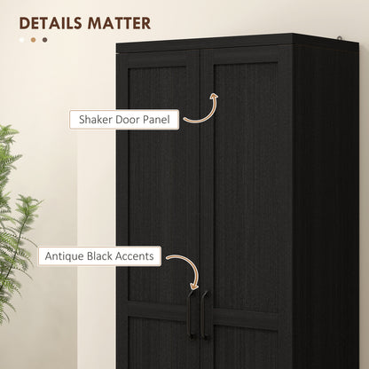 5-Tier Kitchen Pantry Cabinet with Doors