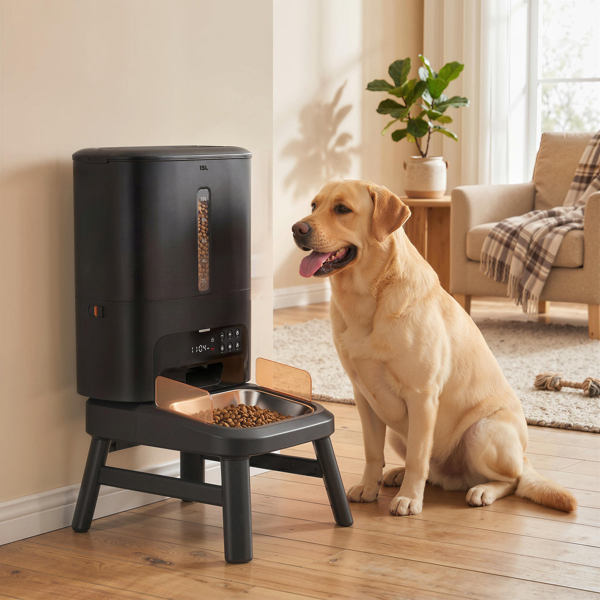 Automatic Anti-Clog Dog Feeder 15L