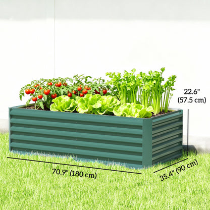 Raised Garden Bed Galvanized Metal 6' × 3'