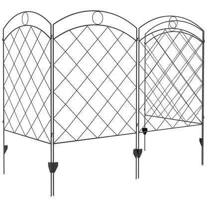 Valla decorativa para jardín — paquete de 4, barrera para animales