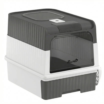 Enclosed Cat Litter Box with Lid and Drawer