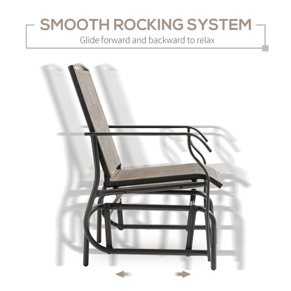 2-Piece Outdoor Glider Chairs Set — Grey