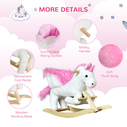 Baby rocking horse plush animal with sounds