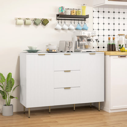 Kitchen Buffet Cabinet with Drawers and Adjustable Shelves