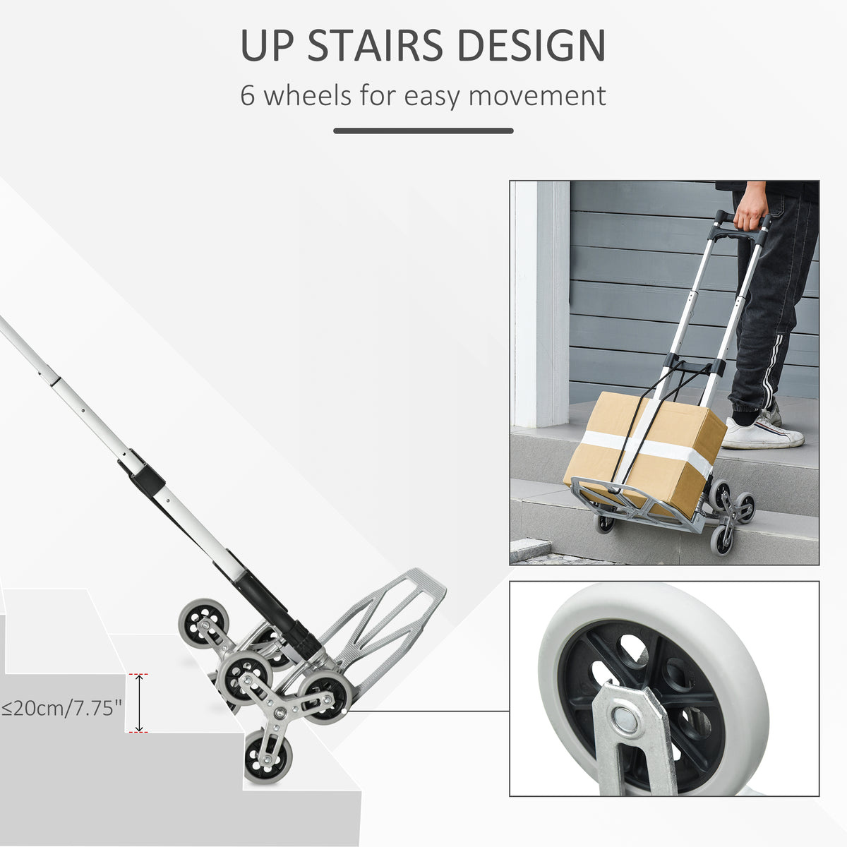 6-Wheel Folding Stair Climber Hand Truck