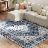 Vintage Machine Washable Non-Slip Area Rug 6x9