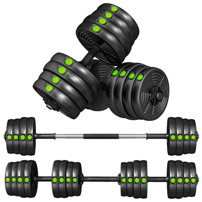 2-in-1 Adjustable Barbell & Dumbbell Set 66 lbs