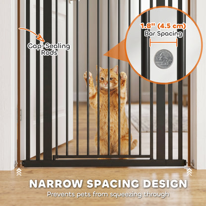 Extra Tall Pet Gate 55 inch Adjustable Pressure Mount
