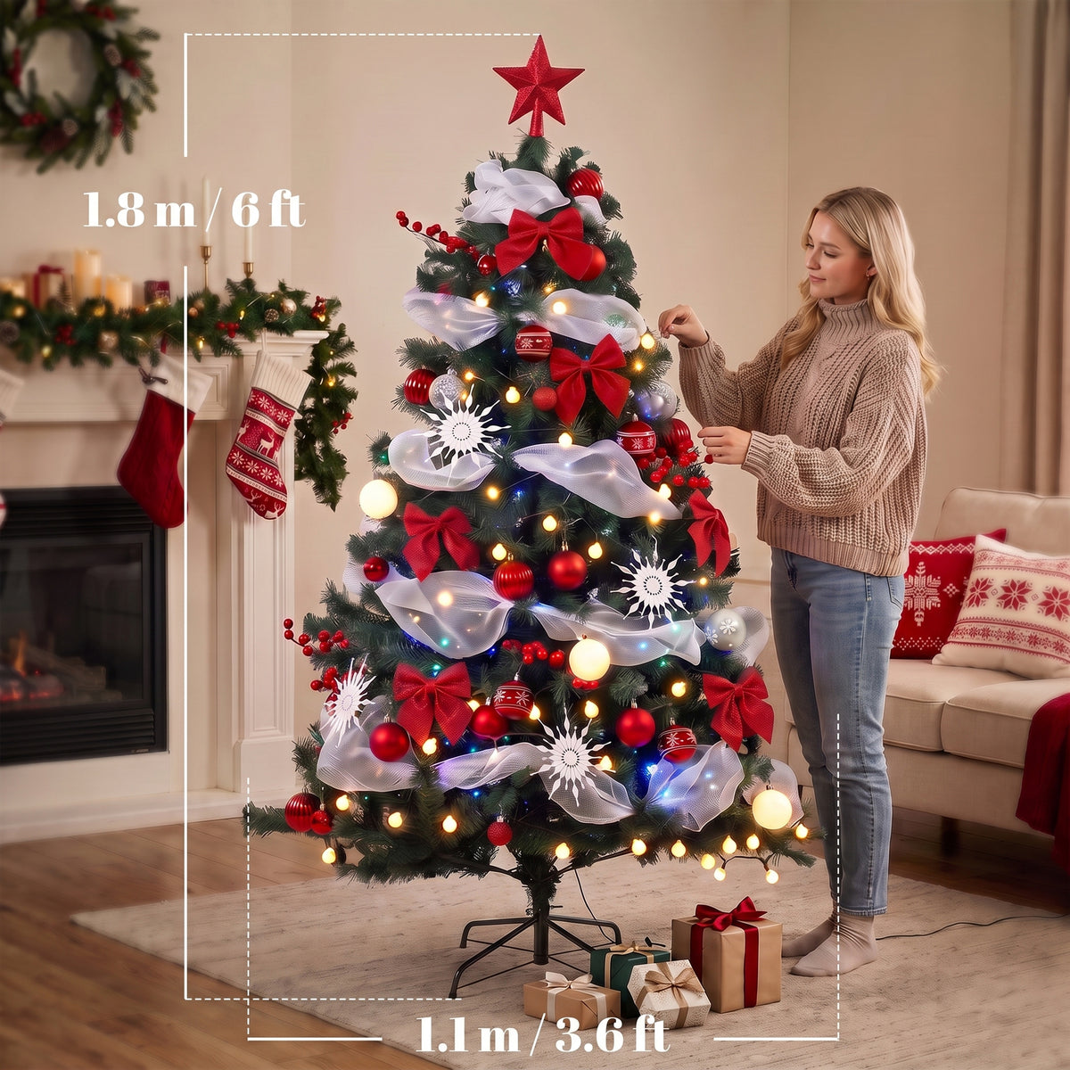 152 cm Prelit Artificial Christmas Tree