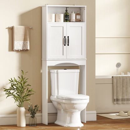 Over-the-toilet freestanding storage shelf bathroom organizer