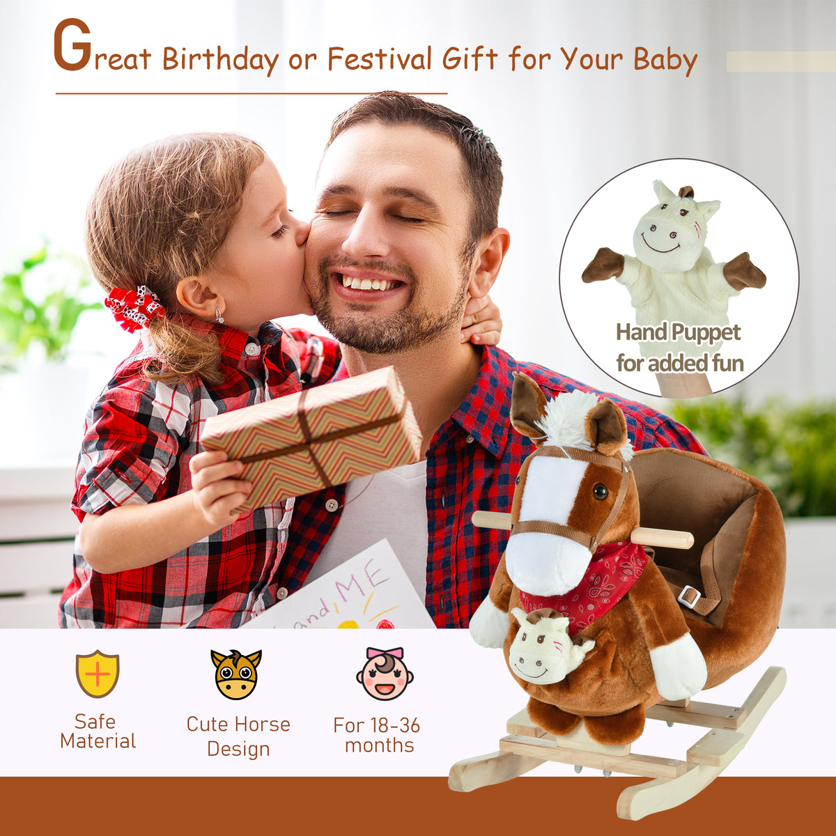 Baby Plush Rocking Horse with Sound