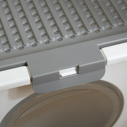 Caja de arena cerrada para gatos