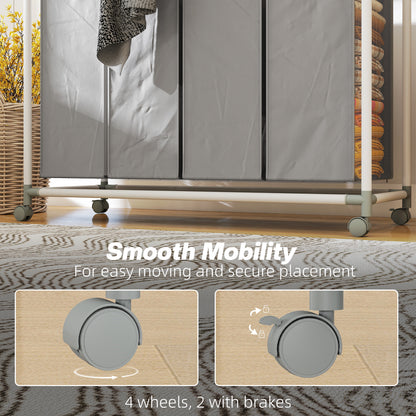 Rolling Laundry Hamper 160L