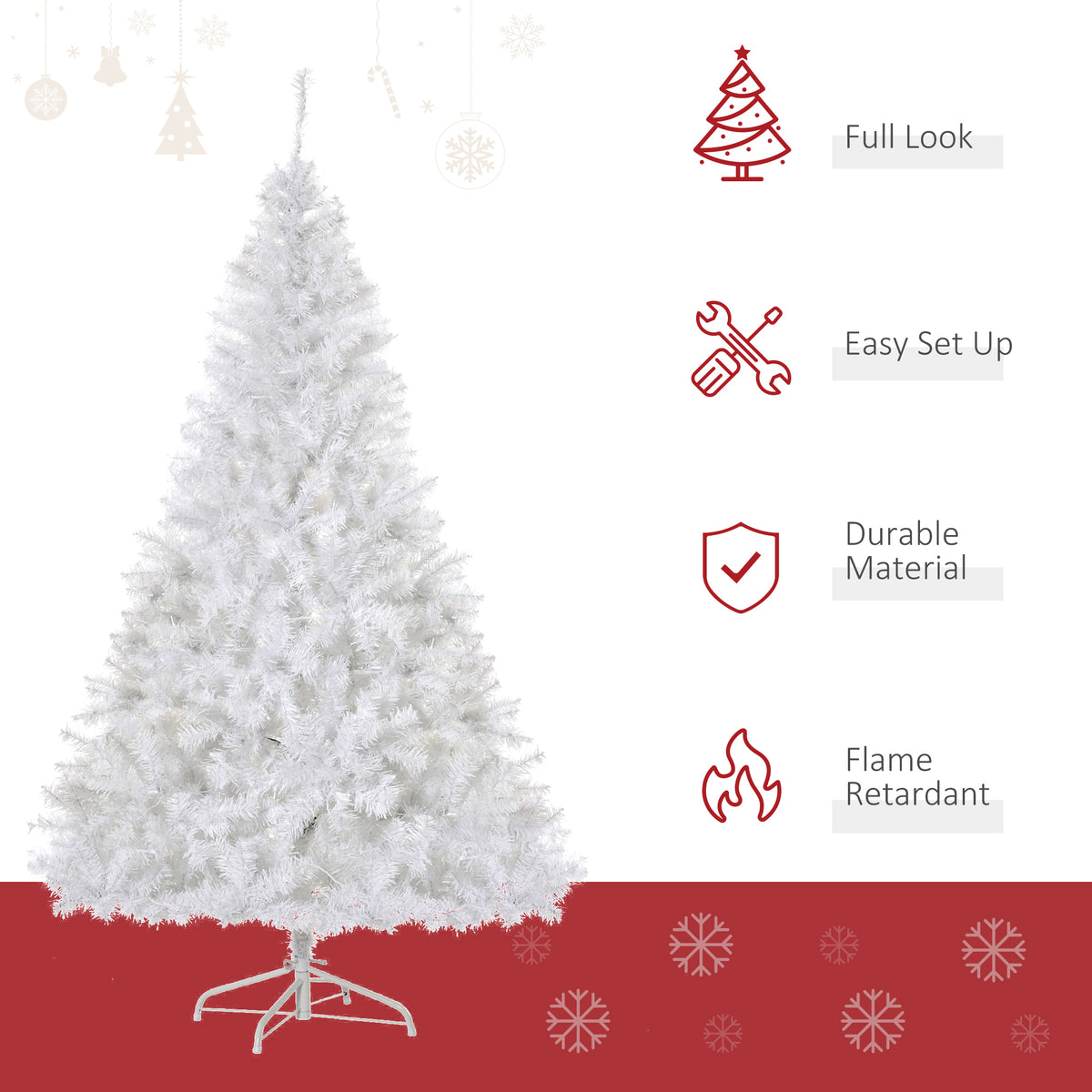 Pre-Lit Artificial Christmas Tree 6 ft