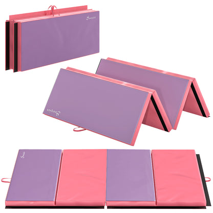 Foldable foam gymnastics exercise mat
