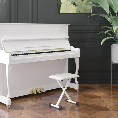 Adjustable Folding Piano Bench Padded Seat