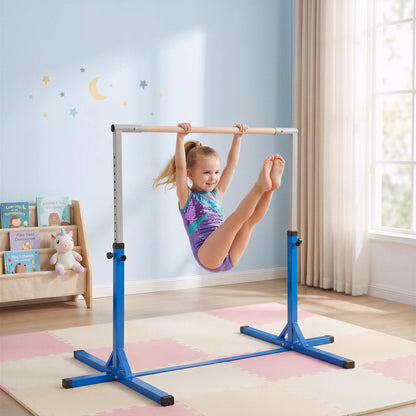 Barra de gimnasia profesional ajustable para niños