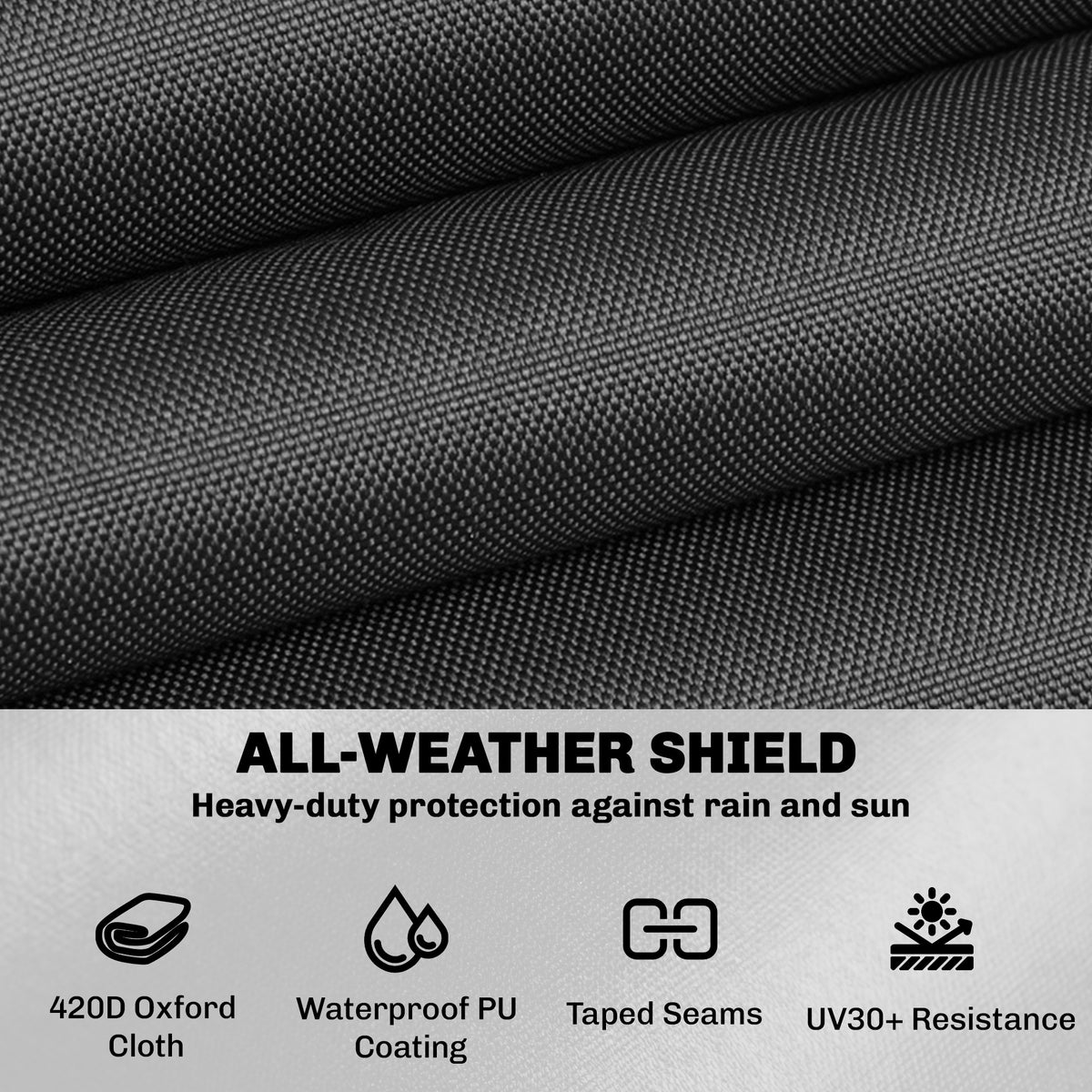 Funda impermeable para muebles de patio 420D — Negro