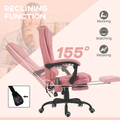 Silla de oficina de masaje reclinable con reposapiés
