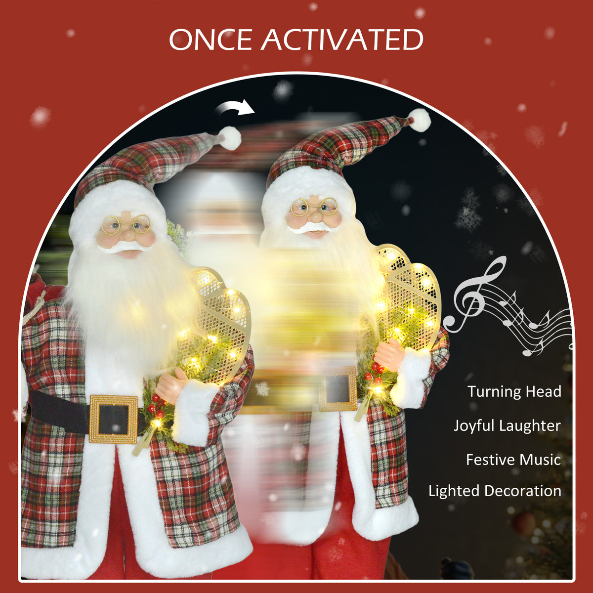 Life Size Animated Singing Dancing Santa 120cm