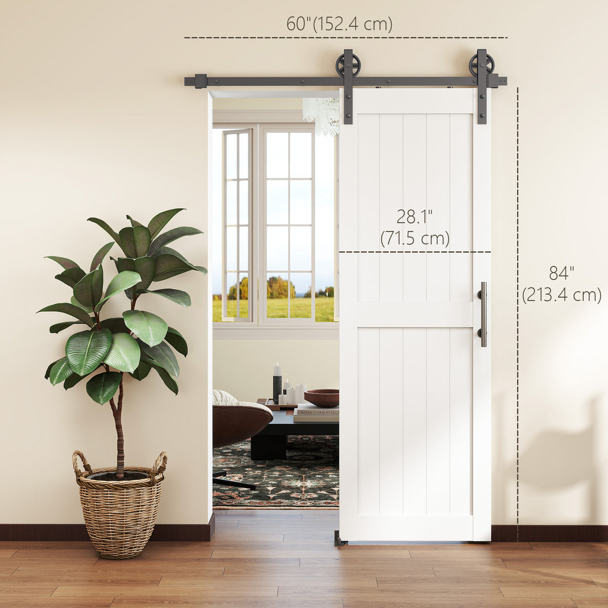 Waterproof sliding barn door