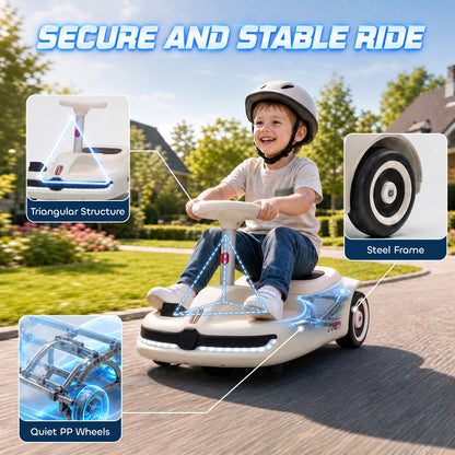 Electric wiggle car for kids with two speeds