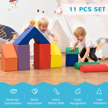 Soft Foam Play Blocks Set 11-Piece for Toddlers