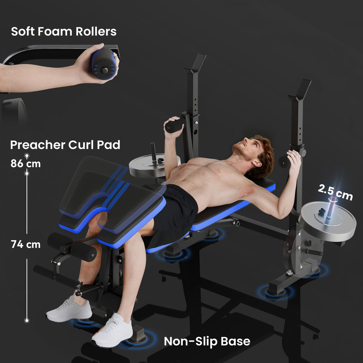 Adjustable multifunctional weight bench